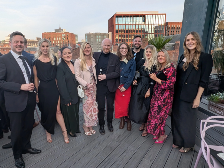 A team photo of Aberfield Communications team at the PRCA Awards